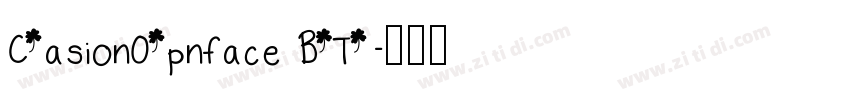 CasionOpnface BT字体转换